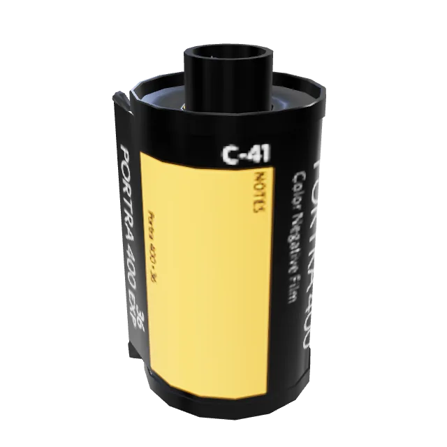 Film Canister 3d Model Kodak Portra Blender